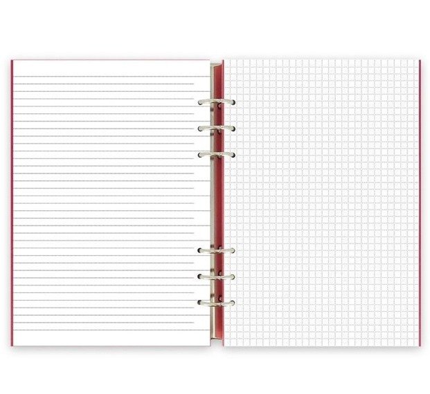 Clipbook fiLOFAX CLASSIC A5, notebook and planners undated, red cover