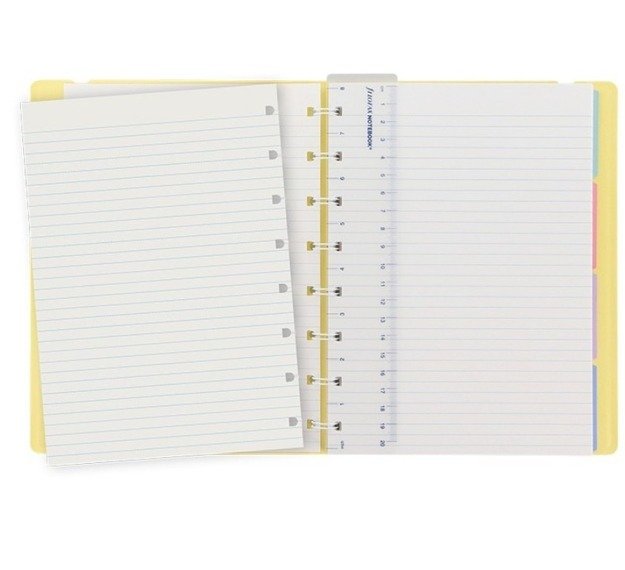 FILOFAX CLASSIC Pastels A5 Notebook, Ruled Pad, Pastel Yellow