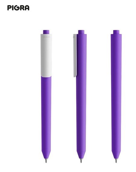 PIGRA P03 ballpoint pen, purple with a white clip