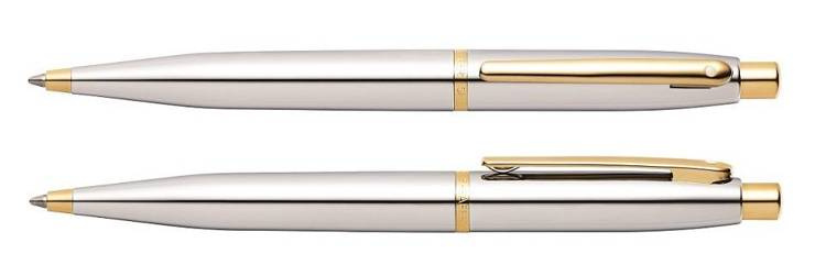 9422 Długopis Sheaffer VFM, chrom, wykończenia w kolorze złotym