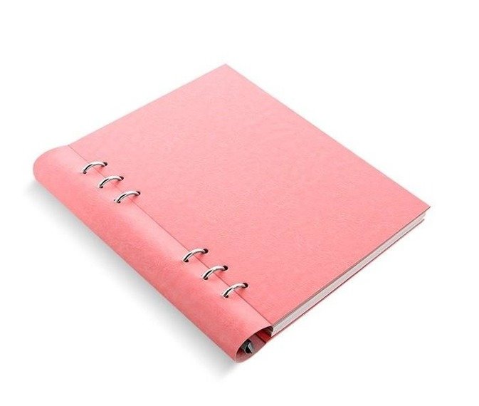 Clipbook fILOFAX CLASSIC A5, notatnik i terminarze bez dat, okładka w kolorze pastelowym różowym