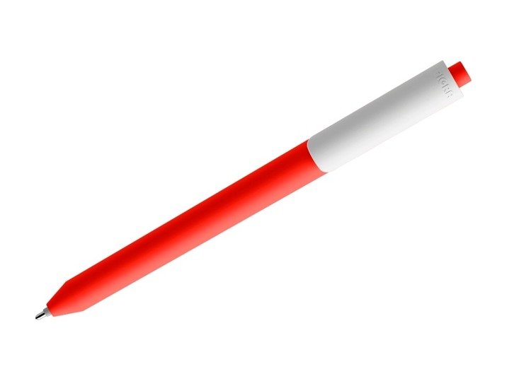 Długopis PIGRA P03, czerwony z białym klipsem