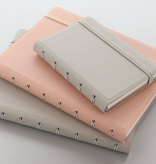 Notebook fILOFAX CLASSIC Pastels A5 blok w linie, pastelowy szary