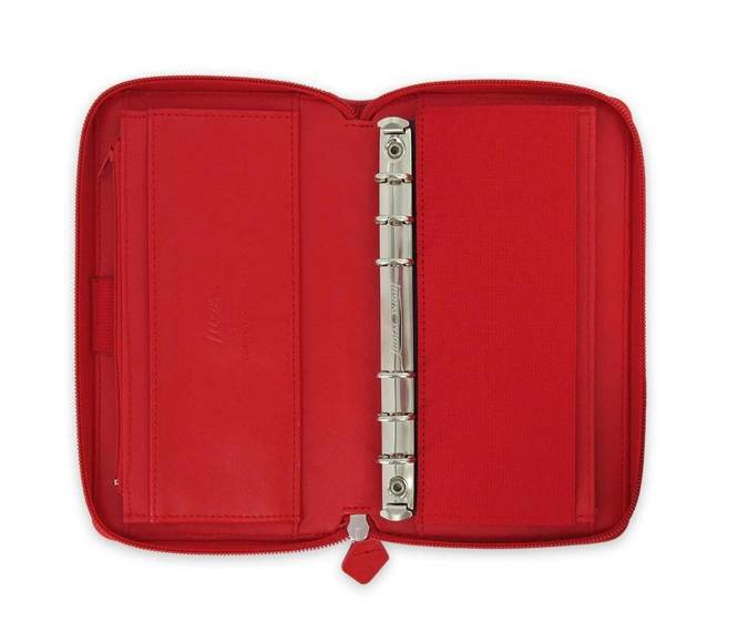 Organizer fILOFAX SAFFIANO Compact ZIP Personal, czerwony